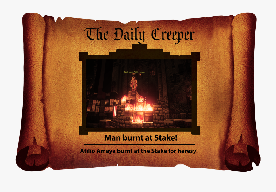 Clip Art A Public Burning Massivecraft - Escribir En Pergamino Online, Transparent Clipart