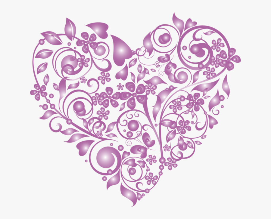 Purple Heart - Valentine Images Green, Transparent Clipart