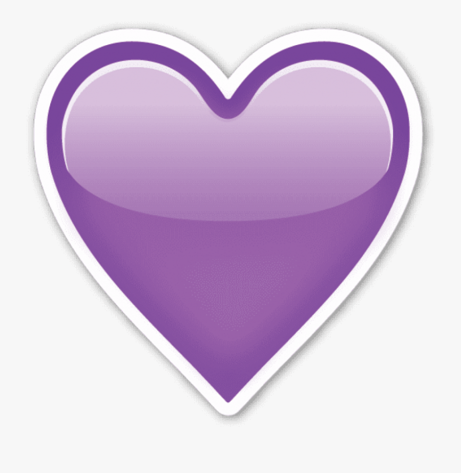 Transparent Emojis Whatsapp Png - Transparent Background Purple Heart Emoji Transparent, Transparent Clipart