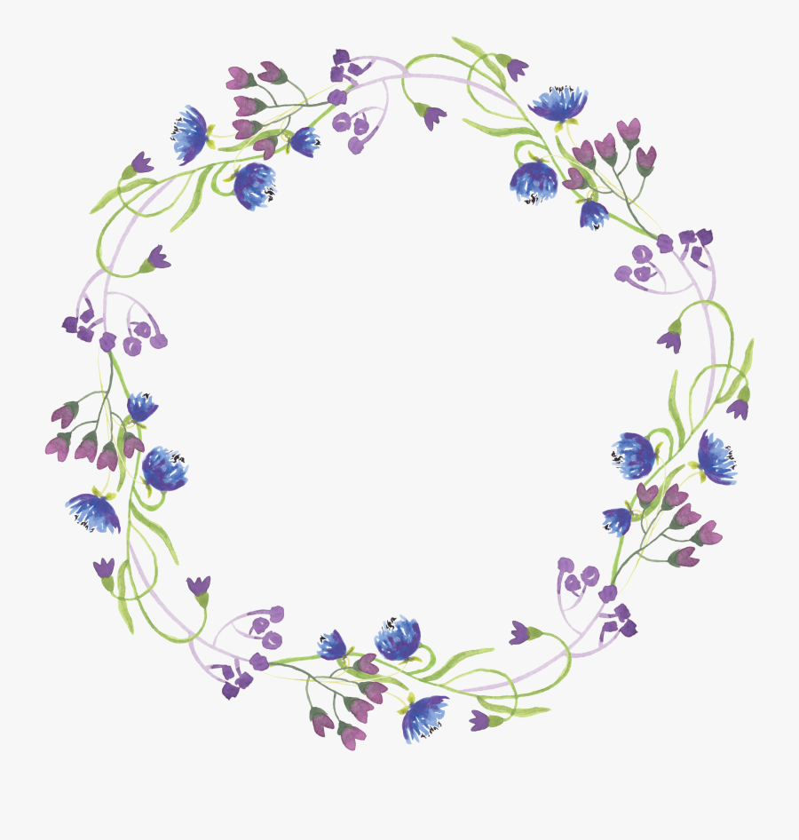Flower Clip Art - Round Frame Flower Png, Transparent Clipart