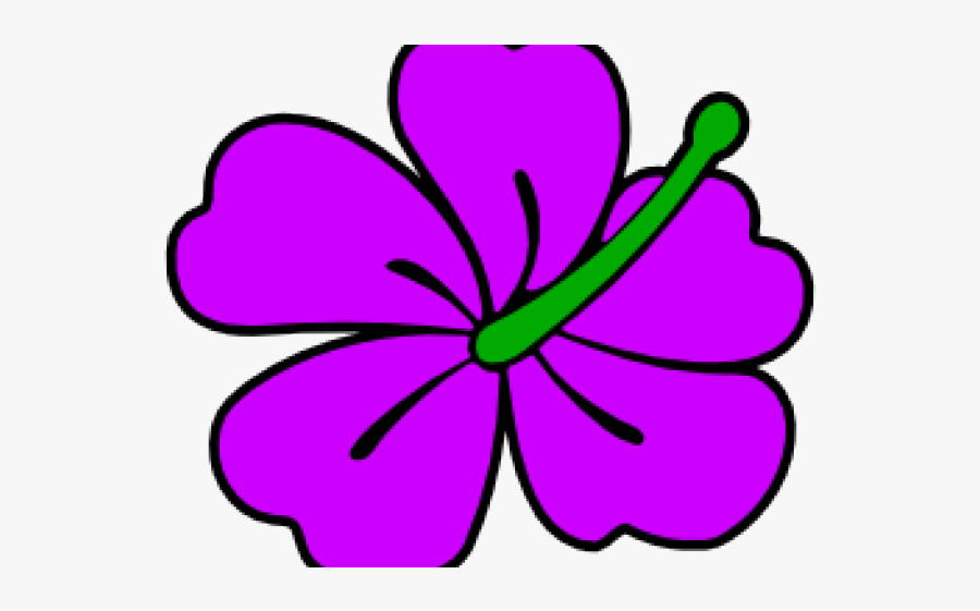 Purple Flower Clipart Hawaiian - Free Red Hibiscus Png, Transparent Clipart