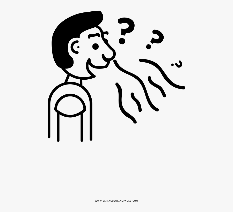 Smell Coloring Page - Smell Icon, Transparent Clipart