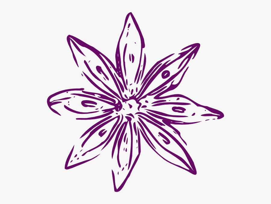 Purple Outline Flower Svg Clip Arts - White Flower Outline Png, Transparent Clipart
