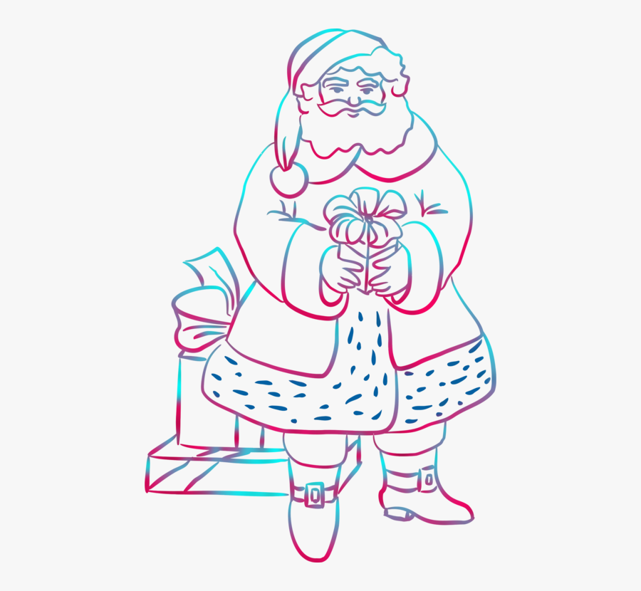 Art,artwork,shoe - Drawing Santa Claus Art, Transparent Clipart