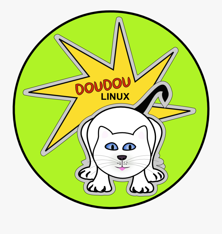 Geek Doudou Linux Logo Contest Black White Line Art - Cartoon, Transparent Clipart