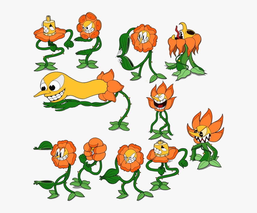 🎅bee Kirby🎅 On Twitter - Cuphead Cagney Carnation Fanart, Transparent Clipart
