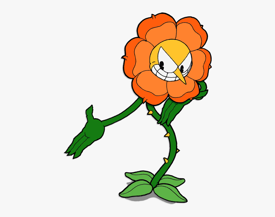 40, March 7, - Cuphead Cagney Carnation Gif, Transparent Clipart