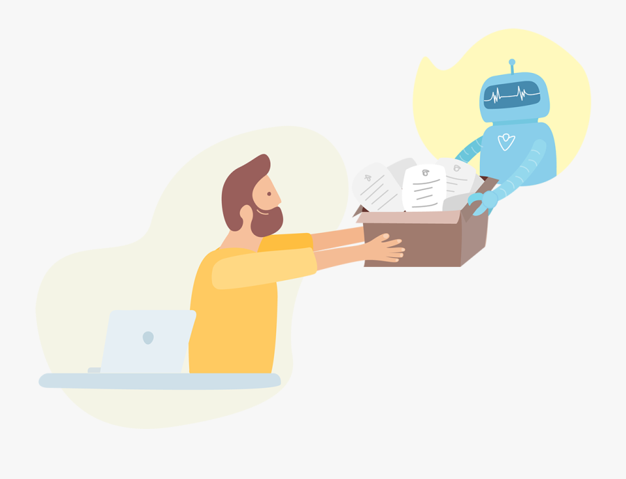 Robot Human And Robot Robot Art Board Illustration - Cartoon, Transparent Clipart