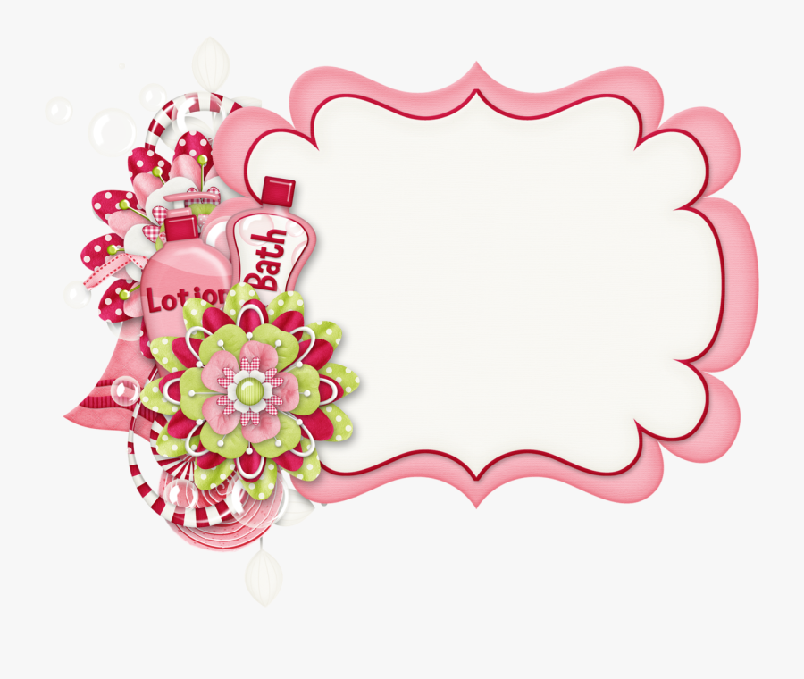 Transparent Spa Border Clipart - Moldura Arabesco Vetor Rosa, Transparent Clipart