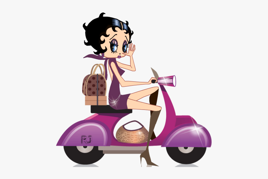 Bb Scooter Betty Boop - Scooter, Transparent Clipart