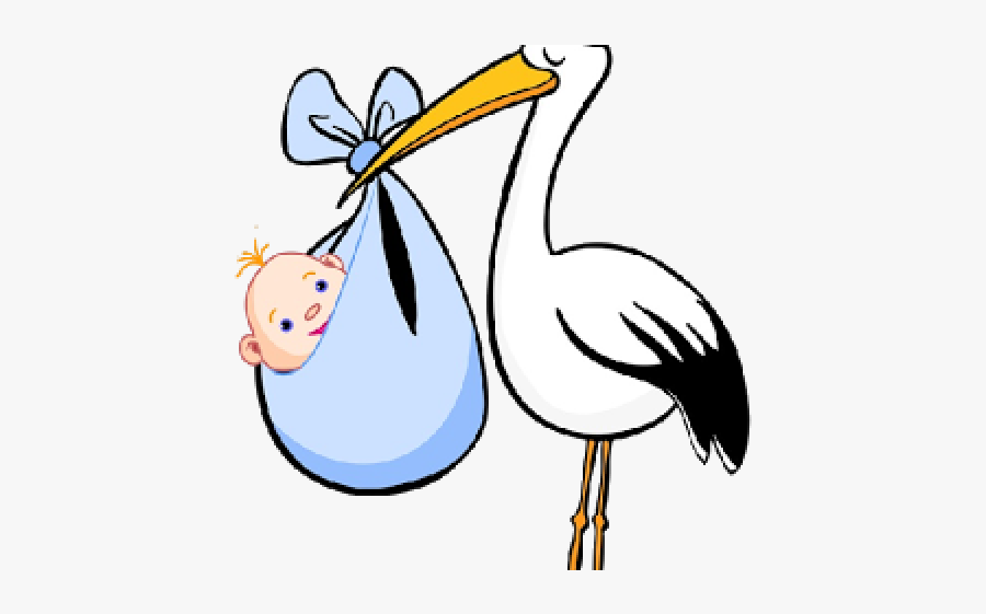 Baby Boy Stork, Transparent Clipart