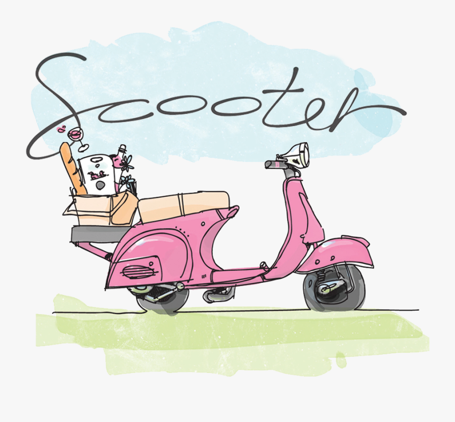 Vespa, Transparent Clipart