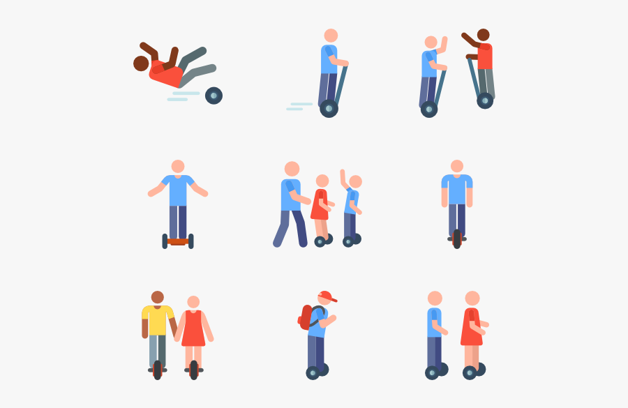 Self Balancing Electric Scooters - Escooter Icon, Transparent Clipart