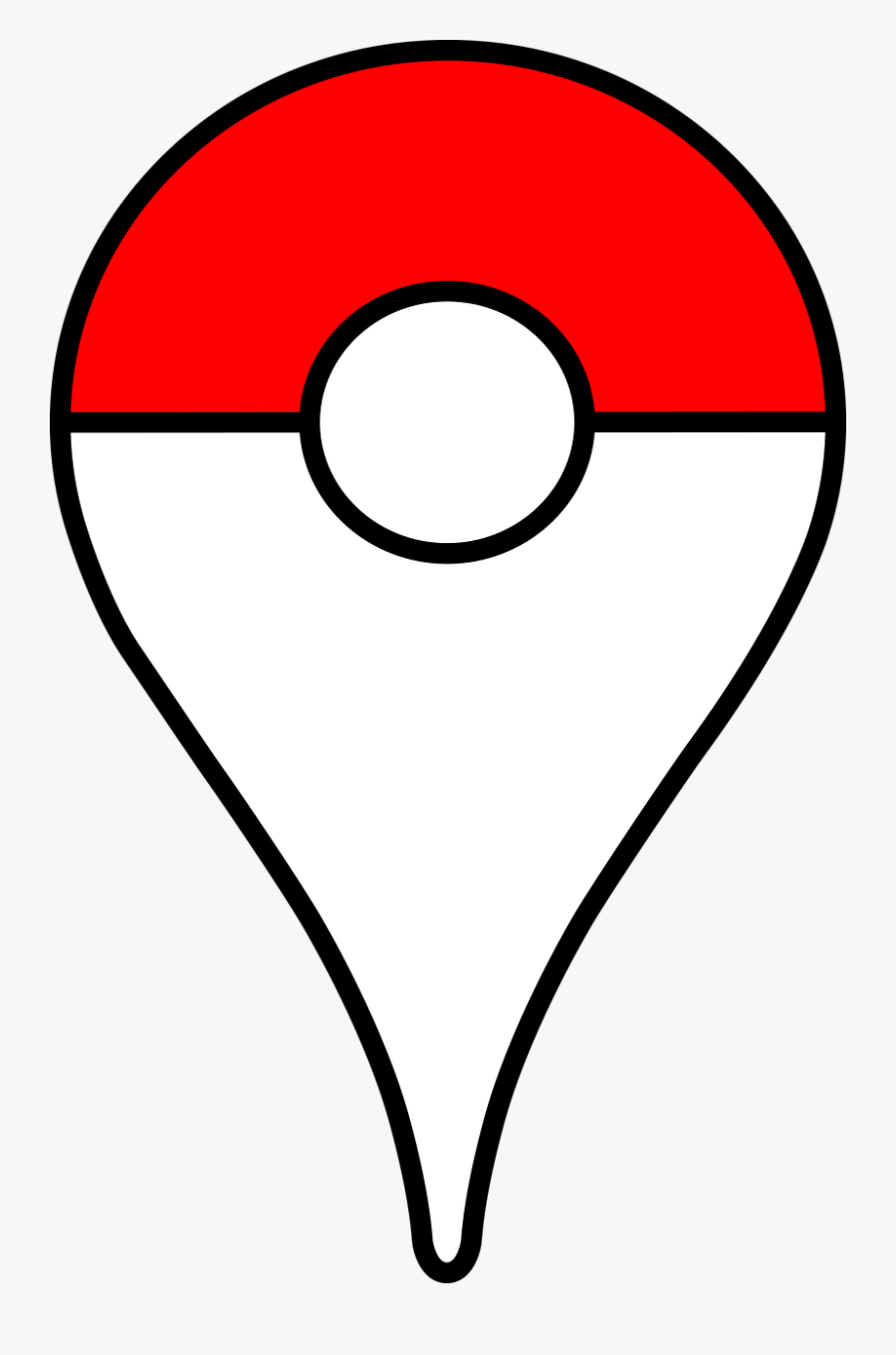 Pokeball Clipart Small - Pokeball Map Pin, Transparent Clipart