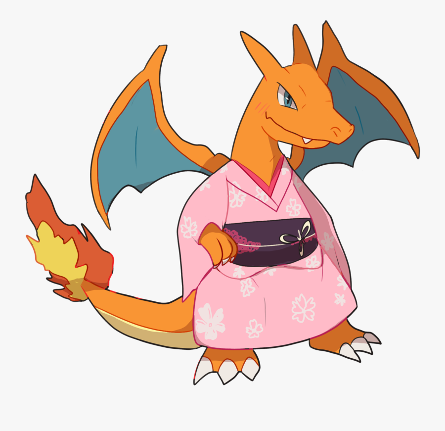 Clip Art Fictional Character Dog Like Mammal Cartoon - Pokemon In Kimono, Transparent Clipart