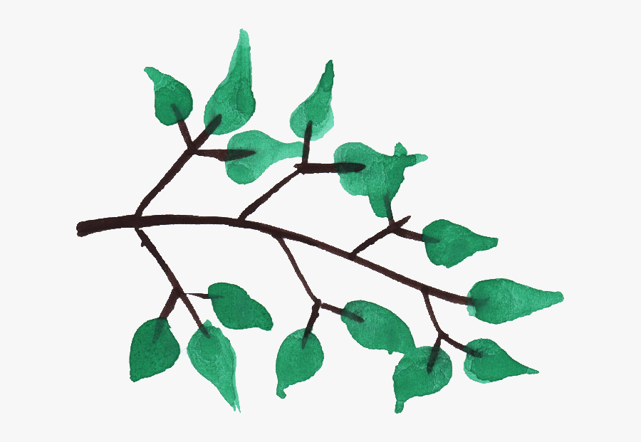 Watercolor Branch Png Clip Art Library - Watercolor Tree Branches Png, Transparent Clipart