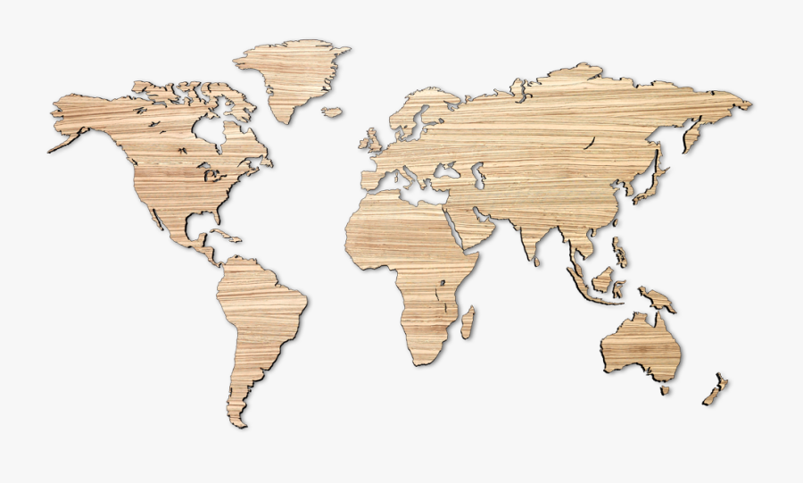 Wall Decoration World Map Wood, Transparent Clipart