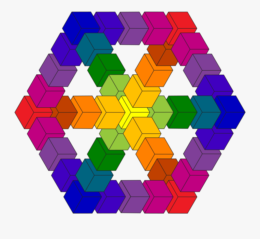 Mc Escher Inspired Graphic Colour Wheel - Escher Pics In Colour, Transparent Clipart
