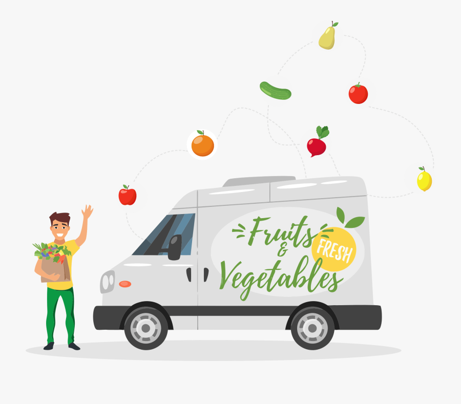 Fruits And Vegetables Delivery, Transparent Clipart