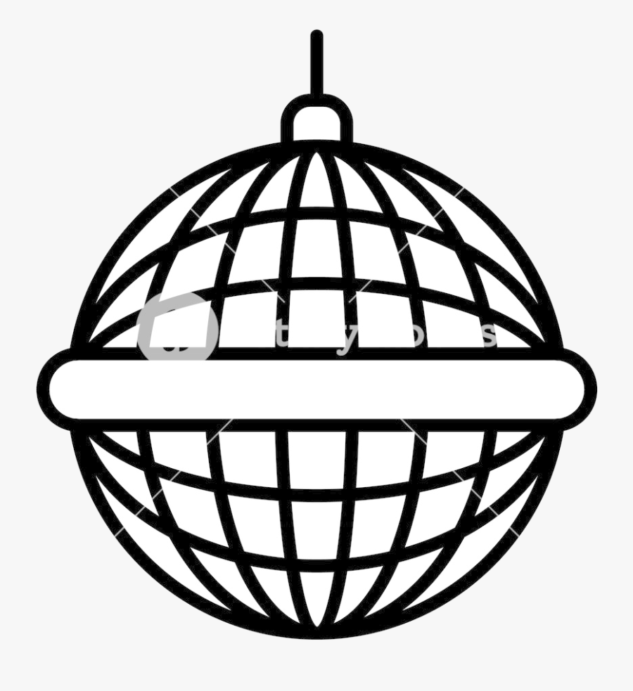 Disco Ball Collection Of Clipart Free Best Transparent - Disco Ball Black & White, Transparent Clipart