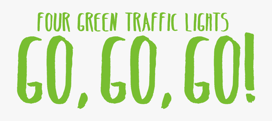 Four Green Lights - Calligraphy, Transparent Clipart