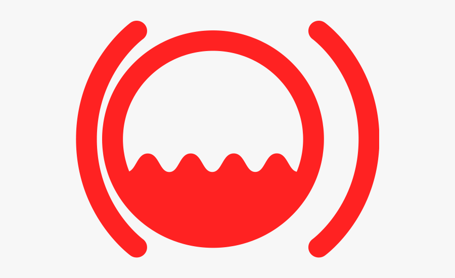 Brake Fluid Warning Symbol In Red - Circle, Transparent Clipart
