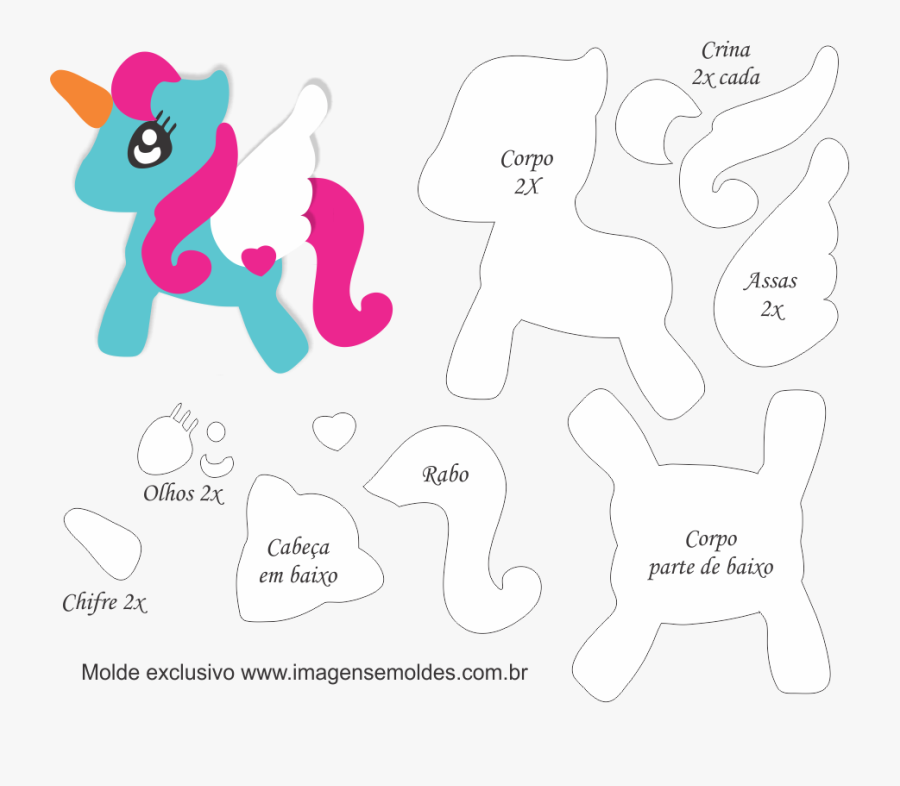 Clip Art Asas De Unicornio Molde Unicornio 3 D Feltro Free Transparent Clipart Clipartkey