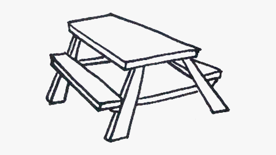 Picnic Table Icon - Picnic Table Drawing Easy, Transparent Clipart