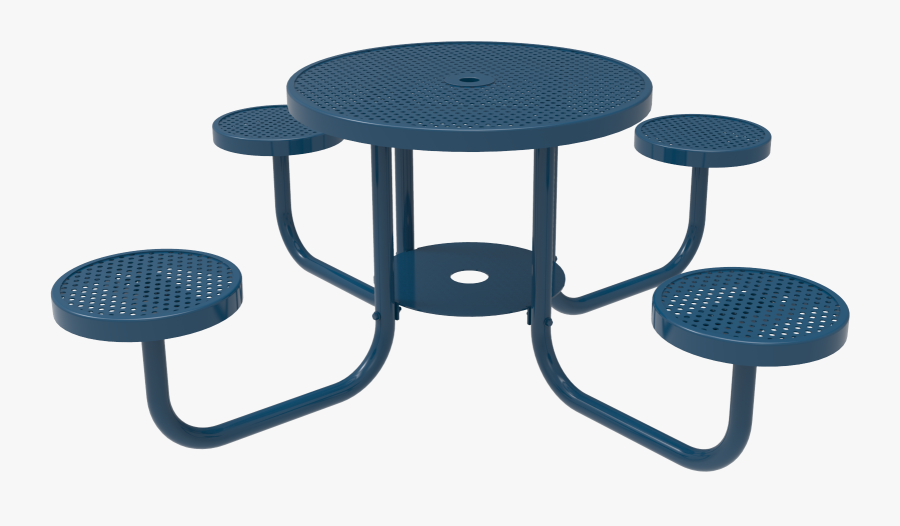 36in Round Patio Table With Attached Seats - Round Patio Table With Attached Seats, Transparent Clipart