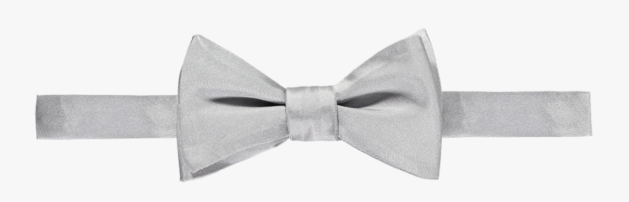 Bow Tie Necktie Ribbon Formal Wear White - Silver Bow Ribbon Png, Transparent Clipart