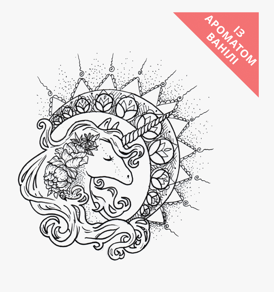 Временное Тату Прекрасній Единорог - Beautiful Tattoos Face Drawing, Transparent Clipart