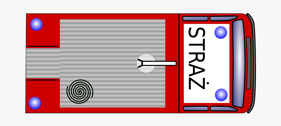 Fire Engine Romus 01 - Fire Truck Bird's Eye View, Transparent Clipart