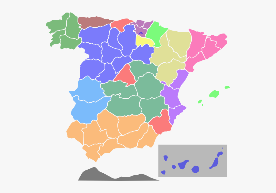 Spain Map Vector Free Download, Transparent Clipart