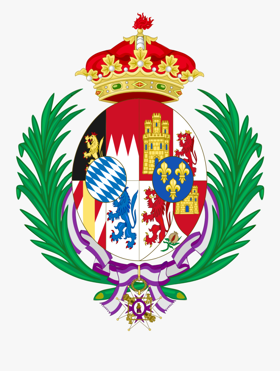 Coat Of Arms Of Infanta María De La Paz Of Spain, Princess - Coat Of Arms Women, Transparent Clipart