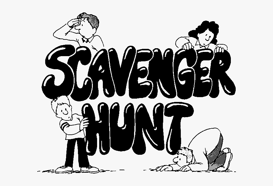 Scavenger Hunt Black And White, Transparent Clipart