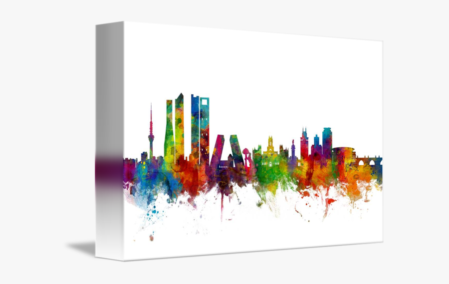 Clip Art Madrid Spain By Michael - Skyline Madrid, Transparent Clipart