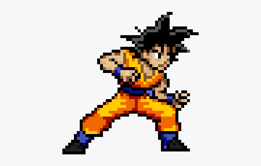 Goku Pixel Art Png, Transparent Clipart