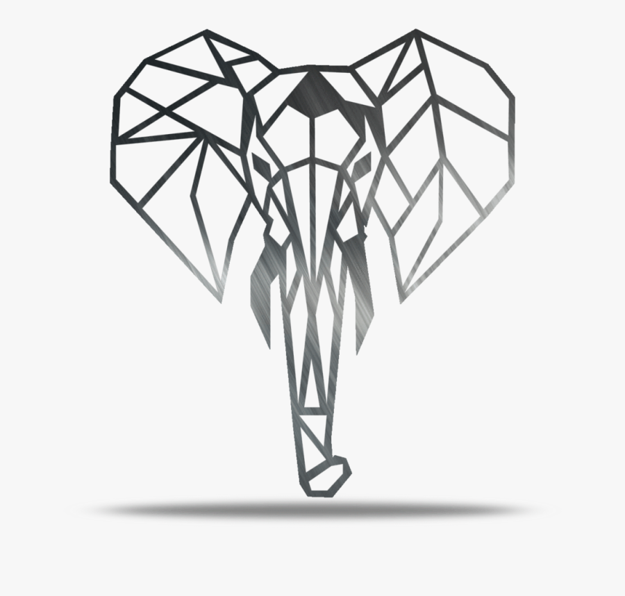 Geometric Elephant Metal Wall Art - Hoagard Elephant, Transparent Clipart