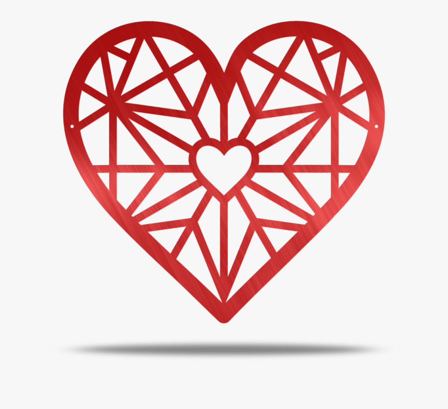 Geometric Heart Metal Wall Decor - Circle Snowflake, Transparent Clipart
