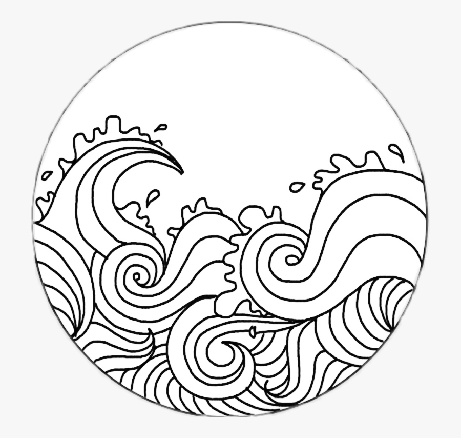 #circle #circular #art #geometric #geometricart #lines - Simple Ocean Line Drawing, Transparent Clipart