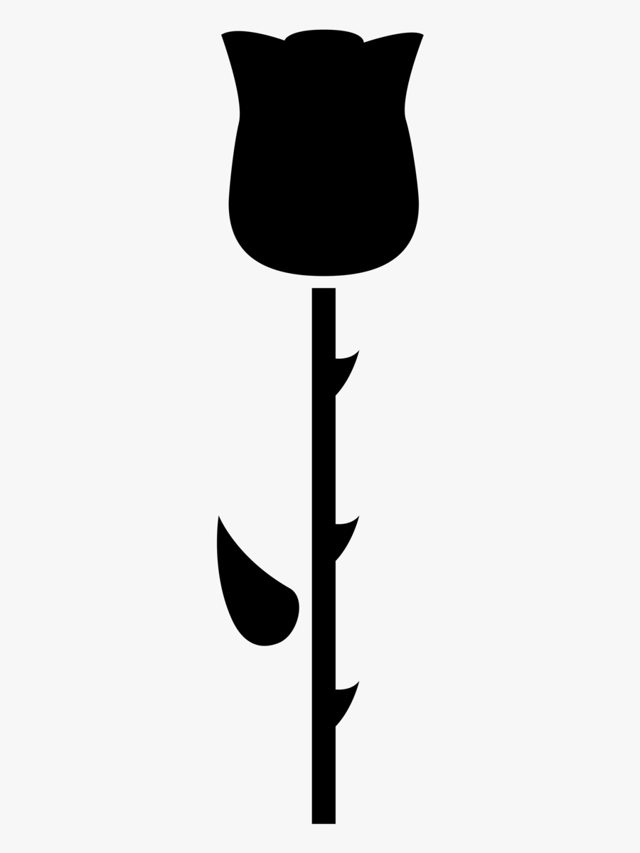 Icon - Rose Icon Png Black, Transparent Clipart