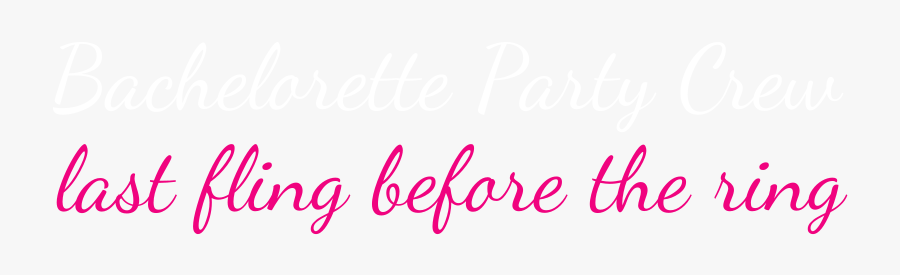 Bachelorette Party Crew Decal - Calligraphy, Transparent Clipart