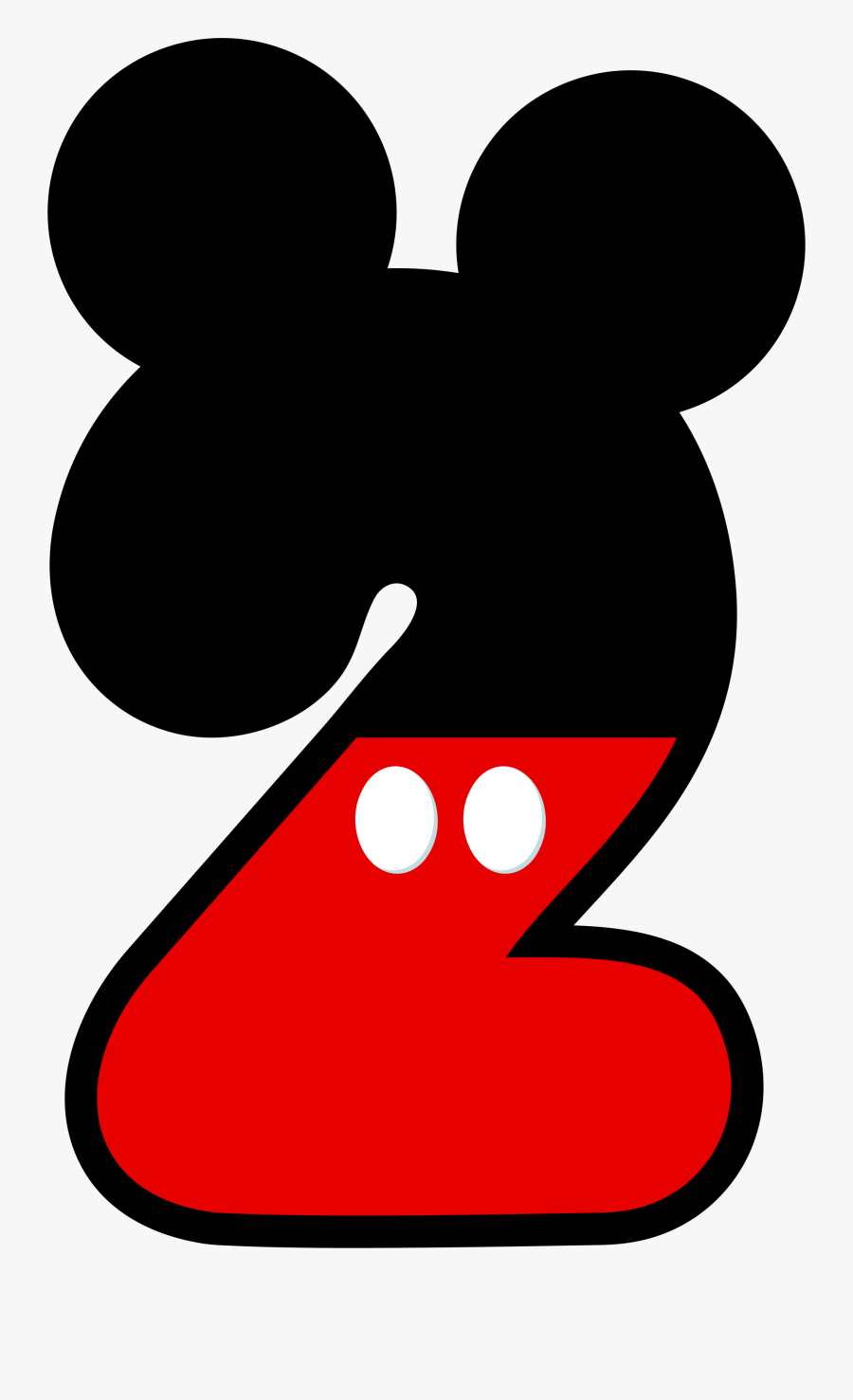 Clip Art Head Wearing Baseball Hat - Numero 2 Mickey Mouse, Transparent Clipart