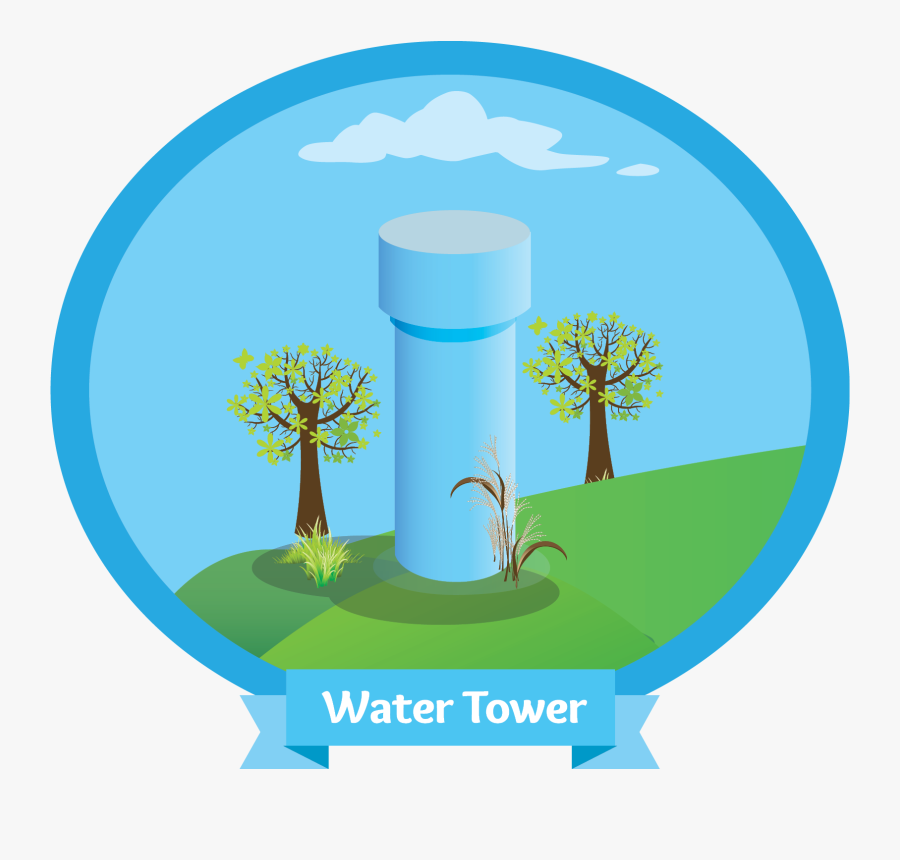 Water Tower - Illustration, Transparent Clipart
