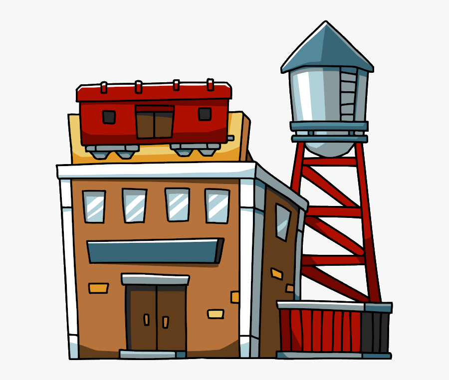 Train Yard - Cartoon, Transparent Clipart