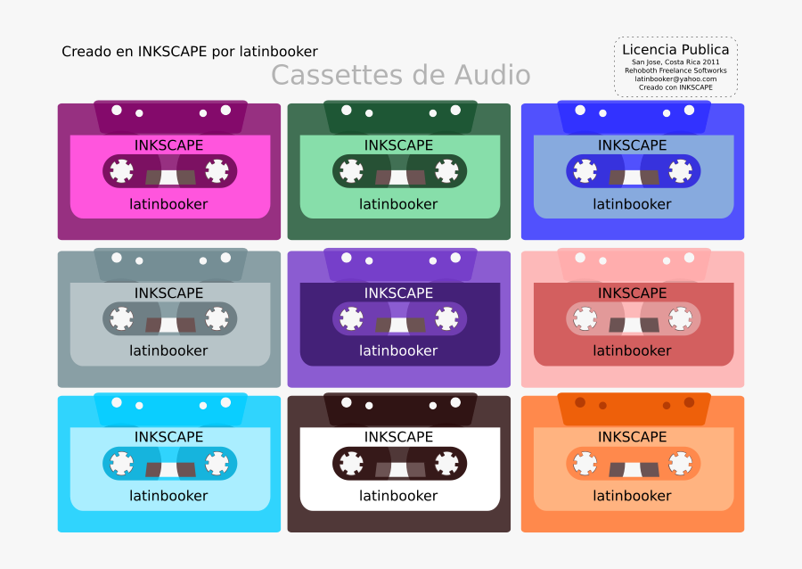 Blank Cassette Tape Vector Png , Transparent Cartoons - Cassette Tape, Transparent Clipart