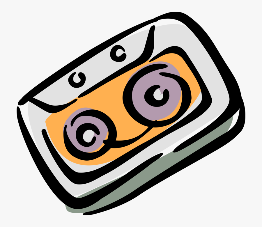 Vector Illustration Of Cassette Tape Audio Cassette, Transparent Clipart