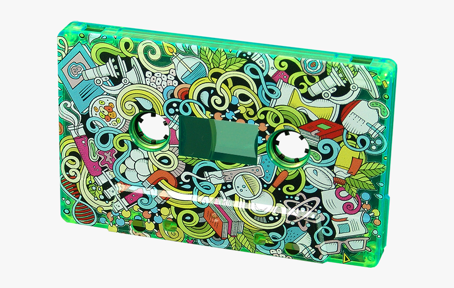 Coloured Cassette Tapes, Transparent Clipart
