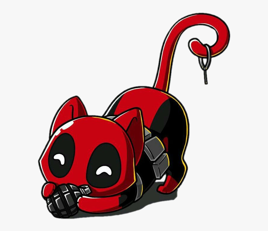 Freetoedit Cat Cute Deadpool Bomb Grenade - Deadpool As A Cat, Transparent Clipart