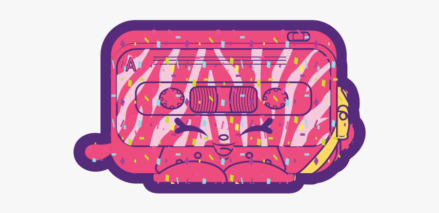 Betty Cassette - Shopkins Betty Cassette, Transparent Clipart